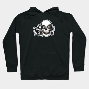 Time, skull with lilies Hoodie